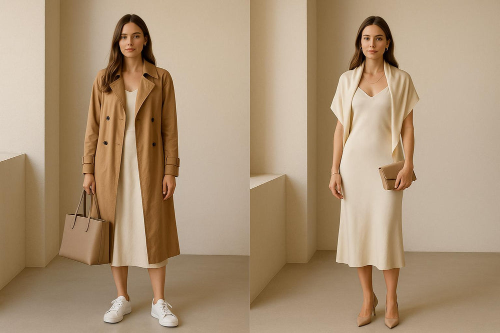 Day to Dinner Styling: 5 Elegant Looks from One Neutral Slip Dress