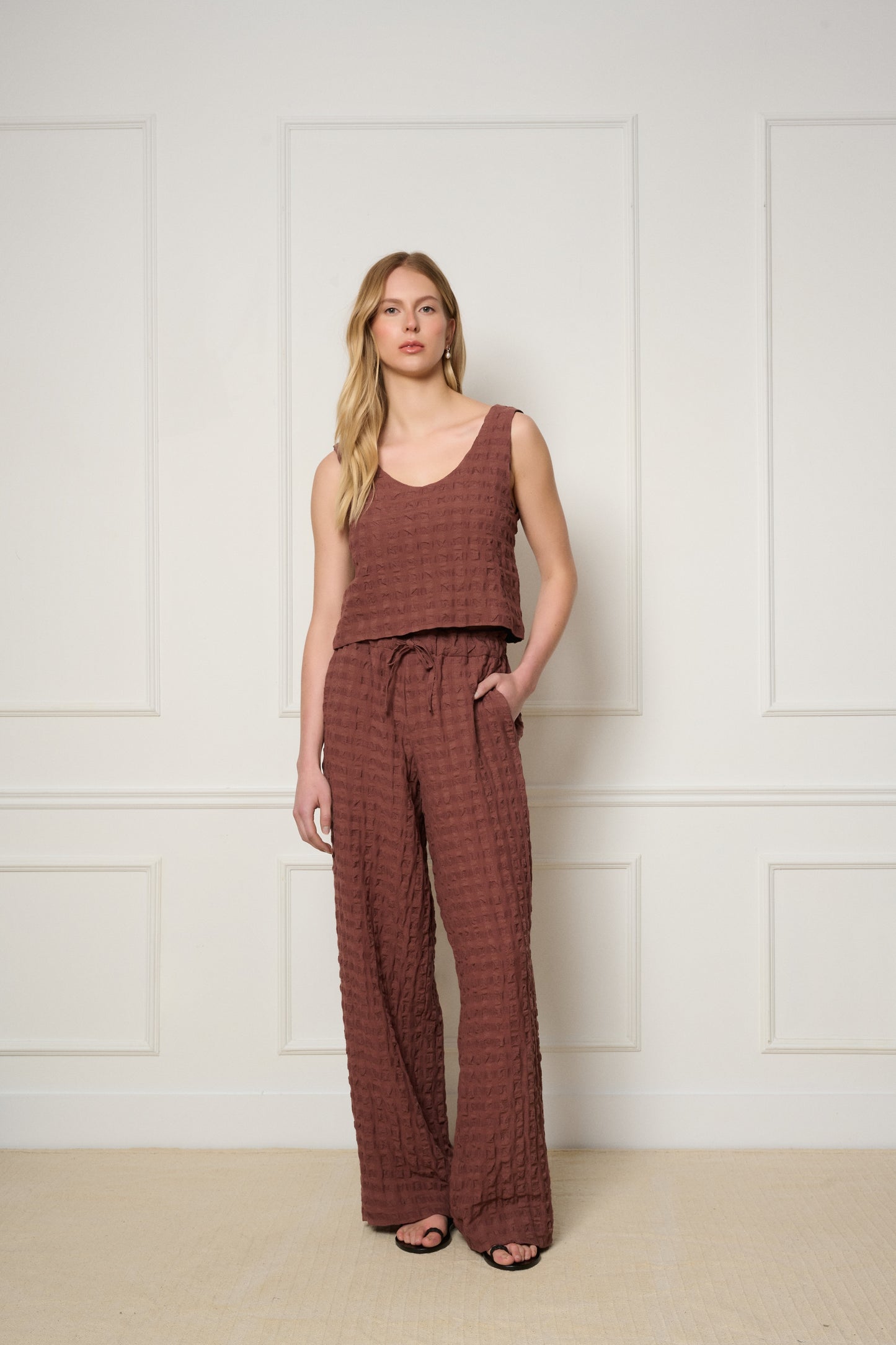 Bohol Reversible Top - Mocha & Black