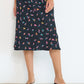 Coastline Bias Skirt Petit Surfer French cotton seersucker bias cut midi skirt with elastic waistband made in Canada