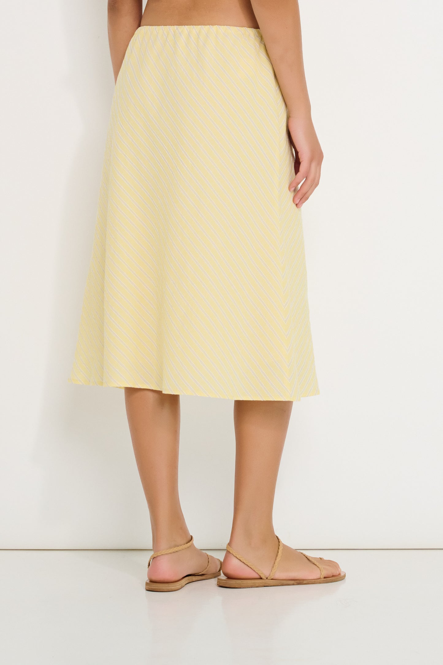 Coastline Bias Skirt - Sunbeam Stripe
