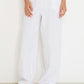 Coastline Pants in ivory linen with straight-leg silhouette and elastic waist, made in Canada