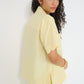Voyage Shirt in sunbeam stripe Japanese cotton, back view showing relaxed silhouette, made in Canada