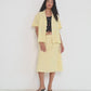 Voyage Shirt in sunbeam stripe Japanese cotton shown in movement, lightweight summer shirt with relaxed fit, made in Canada