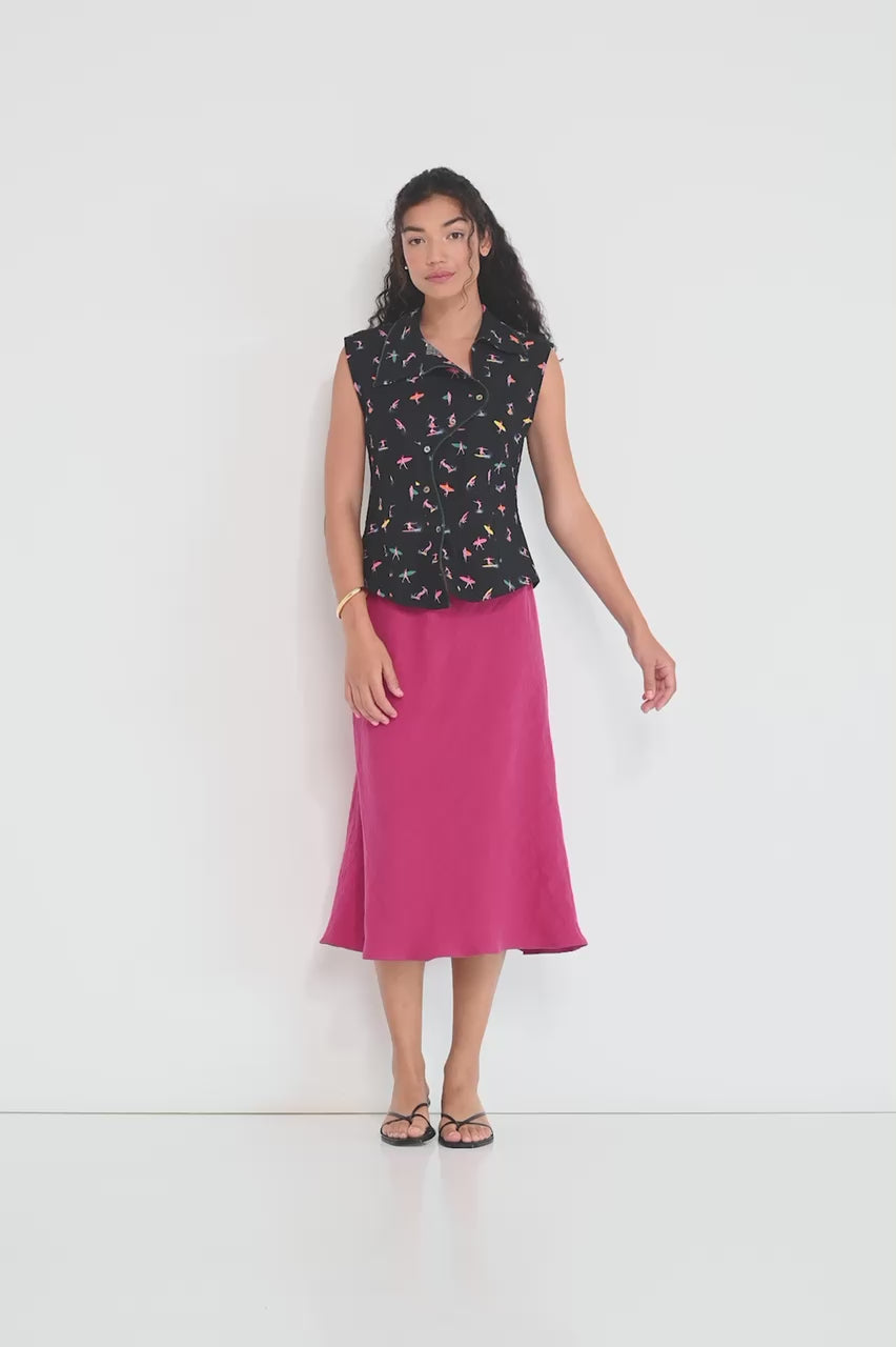 Reverie Vest – Petit Surfer Cotton Seersucker | Made in Canada