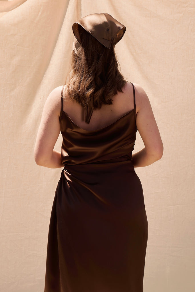 Not Your Average Silk Slip Golden Brown (reversible)