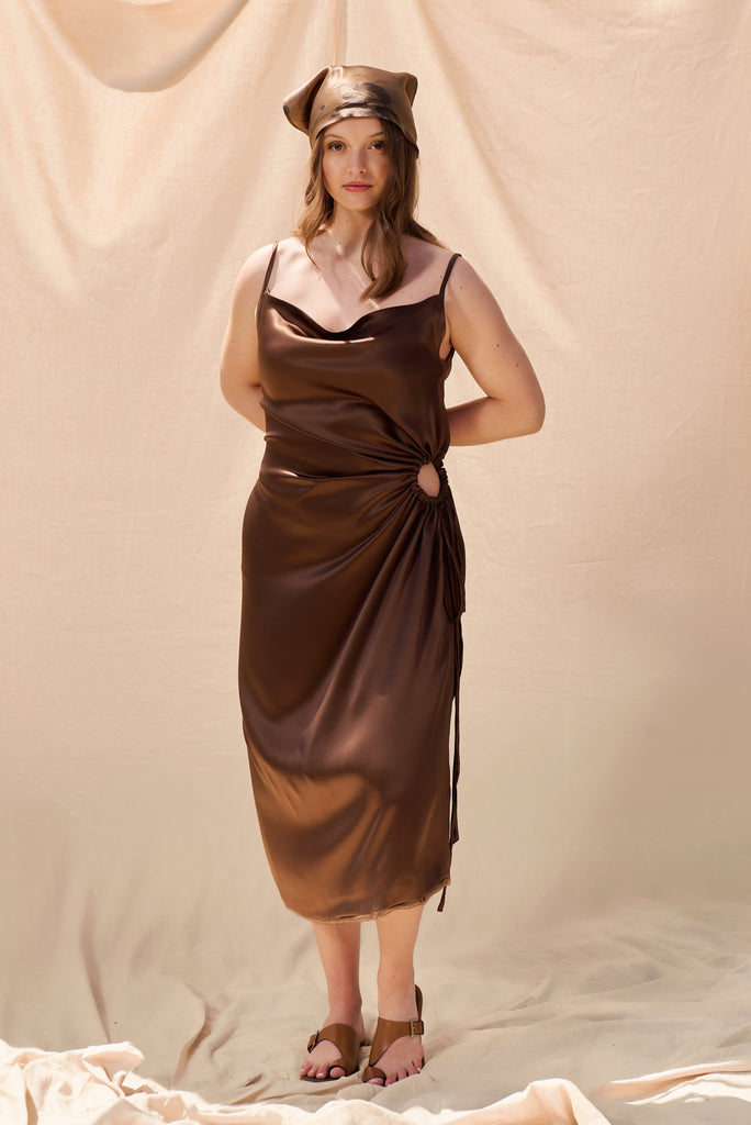 Not Your Average Silk Slip Golden Brown (reversible)