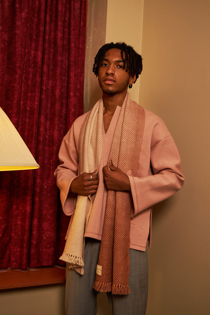 Alpaca & Bamboo Scarf - Rosé