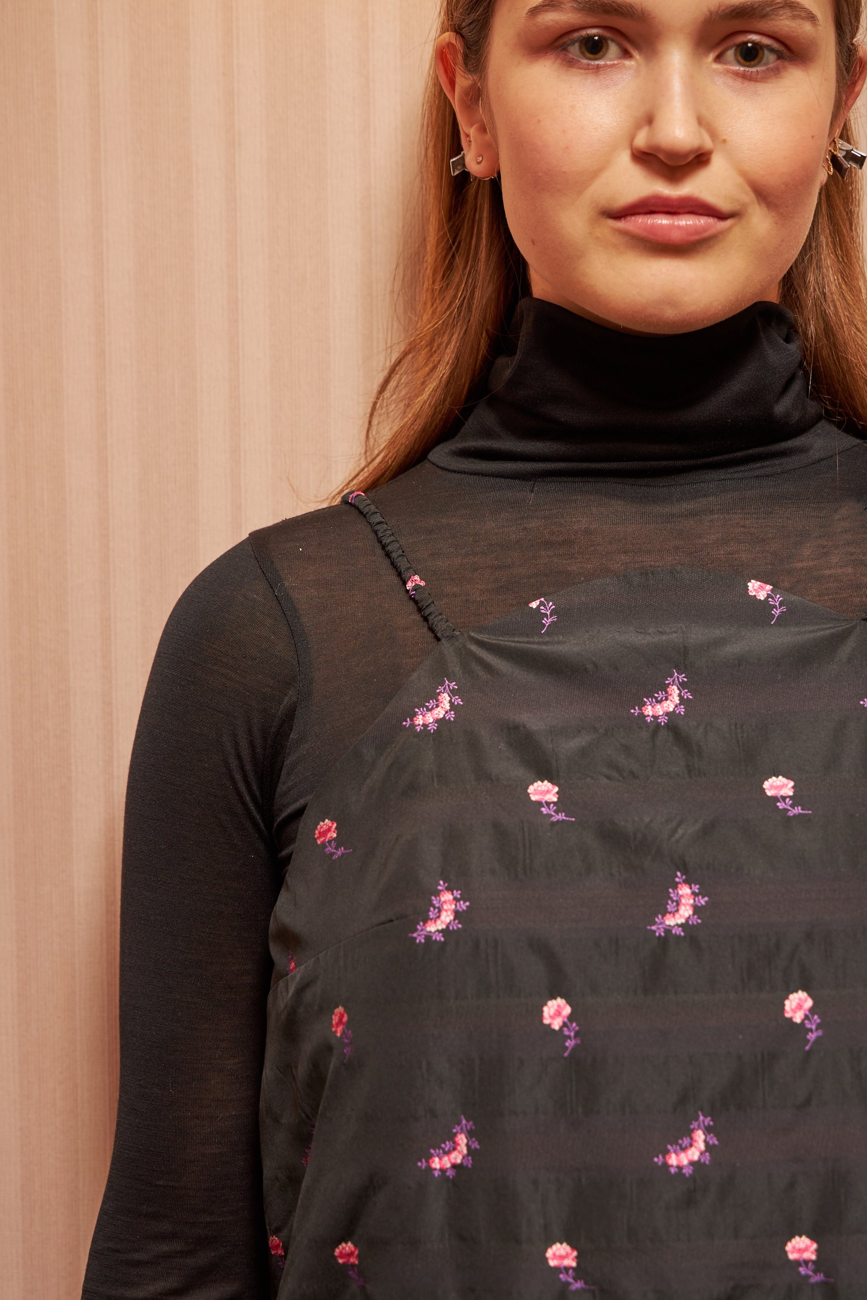 Mini Flower Power Dress "Galaxy Black"