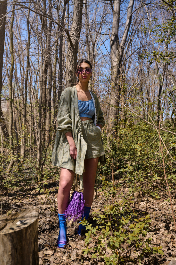 Leafy Shirt Dress
