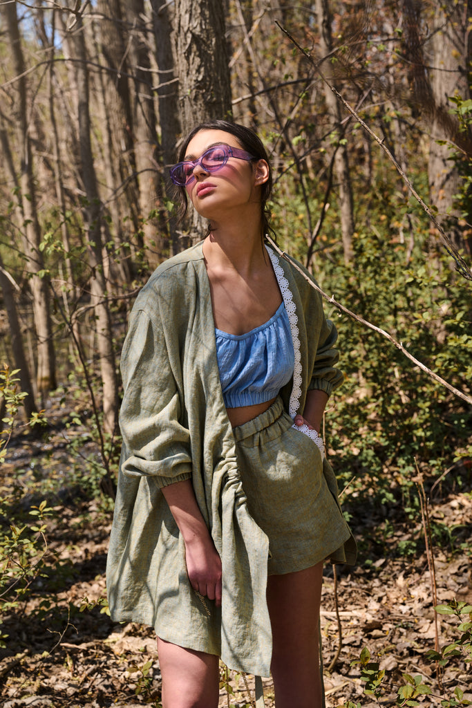Leafy Shirt Dress